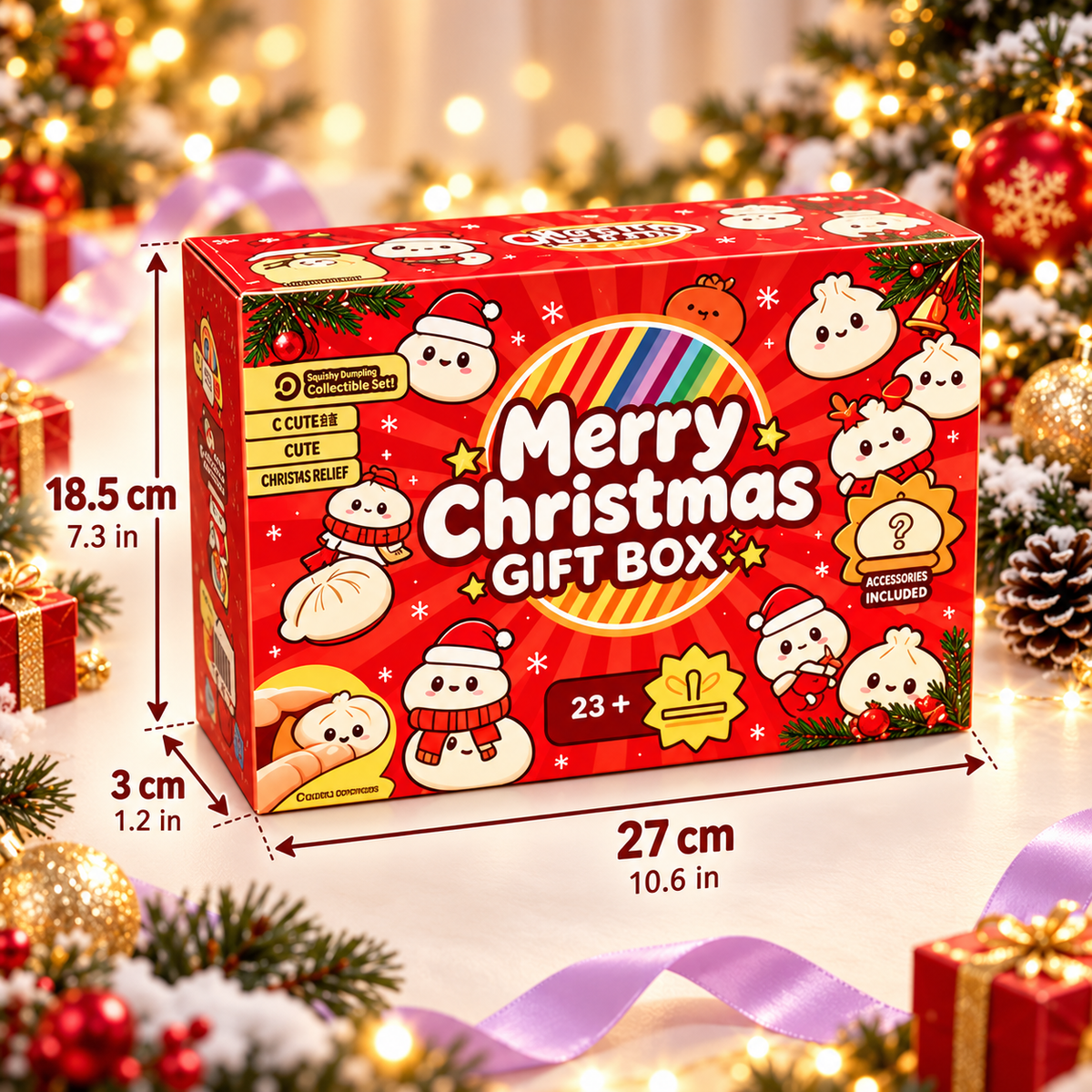 Mystery Dumpling Squishy Advent Calendar – Cute Slow Rising Stress Relief Toy Gift Box