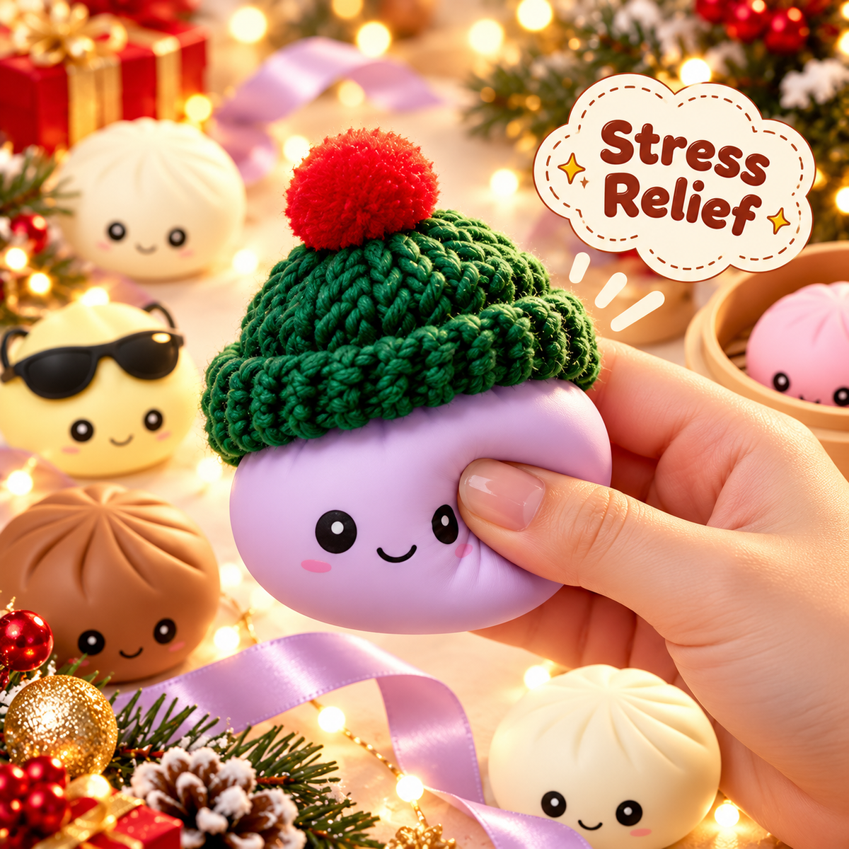 Mystery Dumpling Squishy Advent Calendar – Cute Slow Rising Stress Relief Toy Gift Box