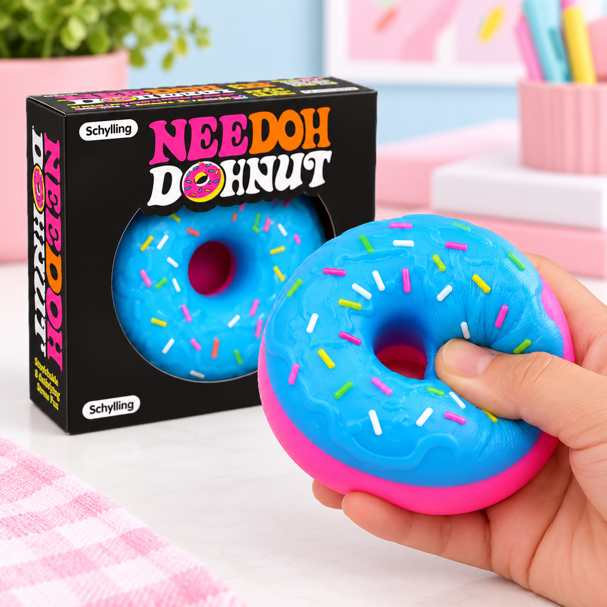 Cute Donut Squishy Toy – Soft TPR Stress Relief Sensory Fidget Toy