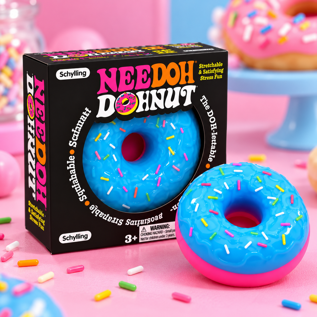 Cute Donut Squishy Toy – Soft TPR Stress Relief Sensory Fidget Toy
