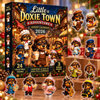 Dachshund Christmas Advent Calendar 2026 – 24-Piece Acrylic Dog Ornament Gift Set