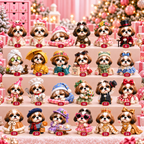 24 Day Yorkshire Terrier Advent Calendar 2026 – Cute Yorkie Dog Figurines Christmas Countdown Mystery Box Gift Set