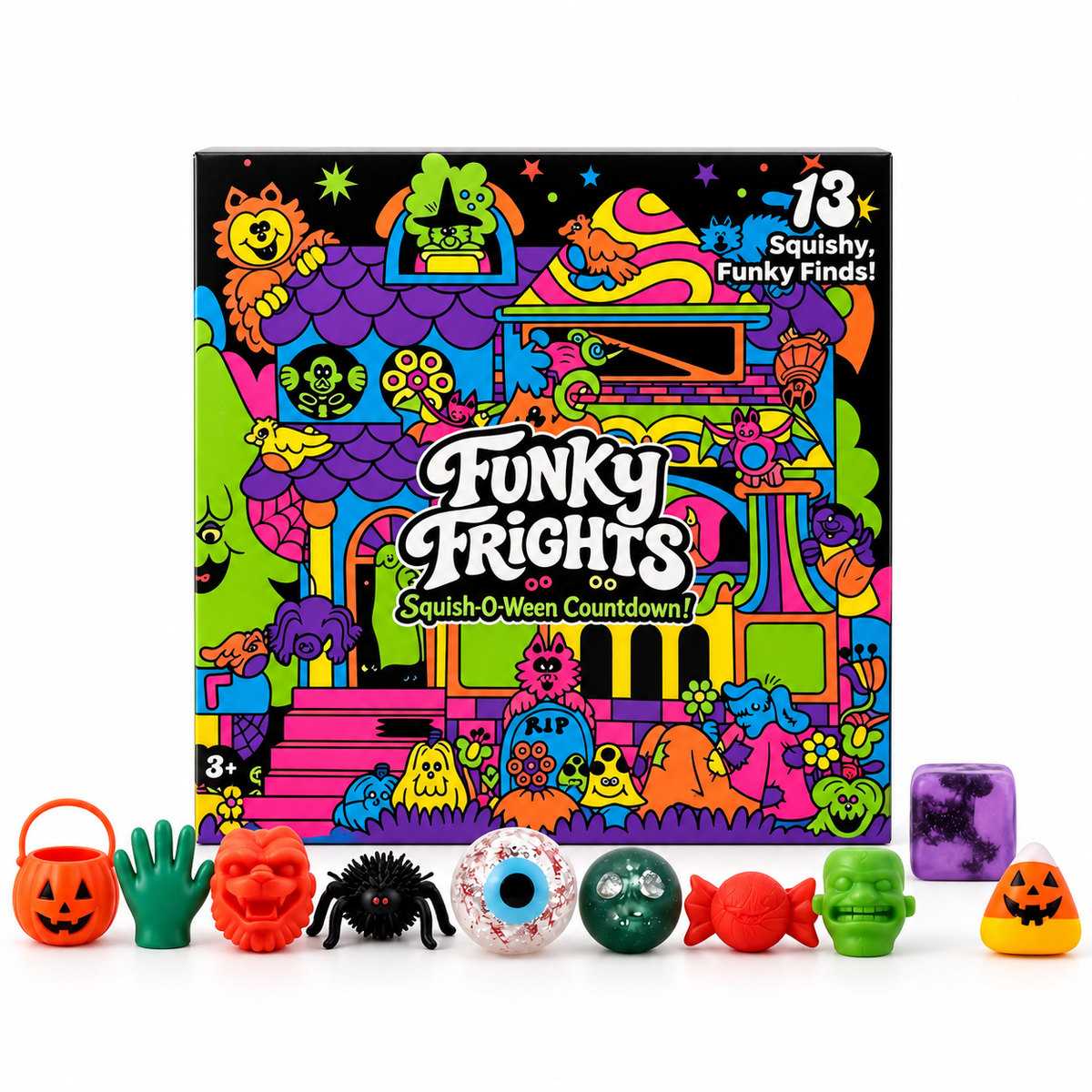 Halloween Stress Relief Advent Calendar – Spooky Squishy Toys Countdown Mystery Gift Box
