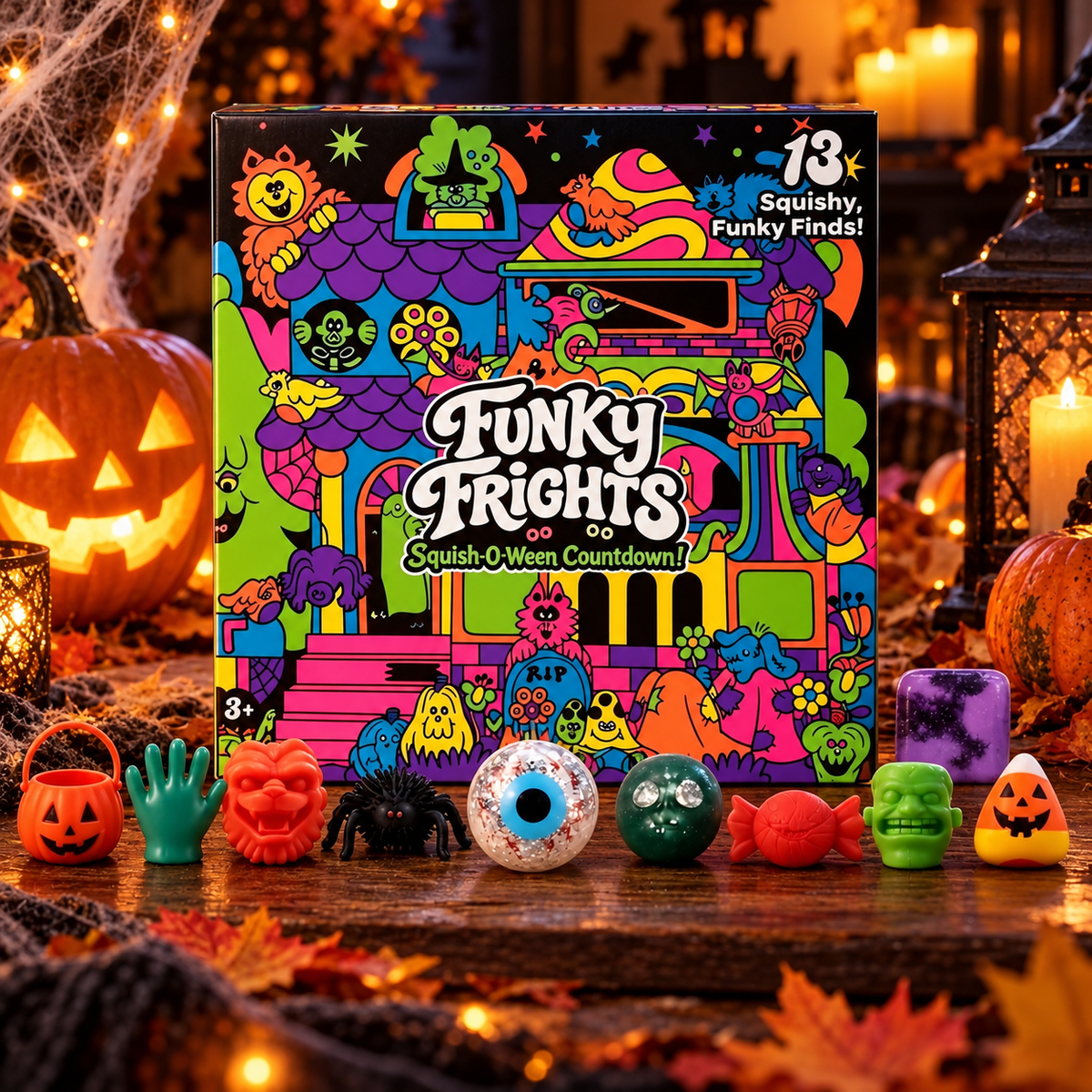 Halloween Stress Relief Advent Calendar – Spooky Squishy Toys Countdown Mystery Gift Box