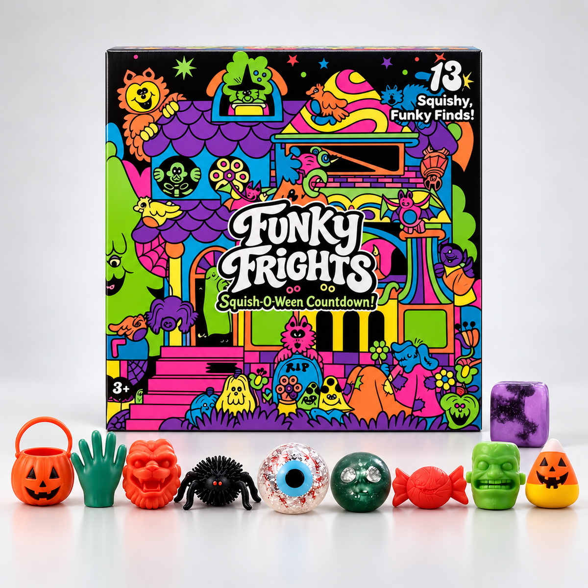 Halloween Stress Relief Advent Calendar – Spooky Squishy Toys Countdown Mystery Gift Box