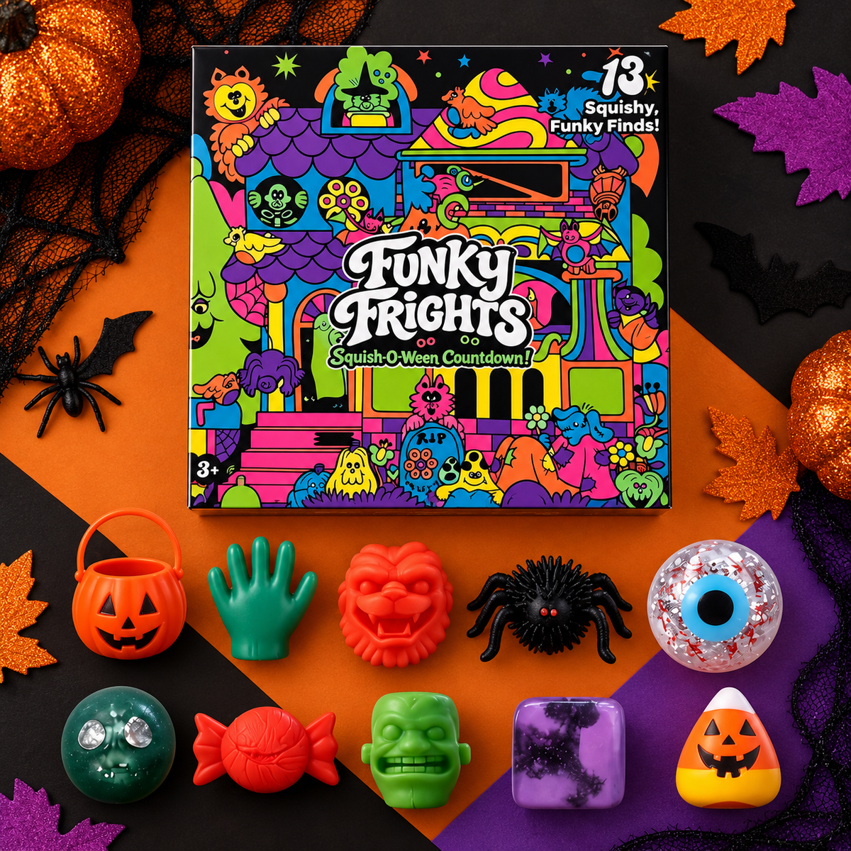 Halloween Stress Relief Advent Calendar – Spooky Squishy Toys Countdown Mystery Gift Box