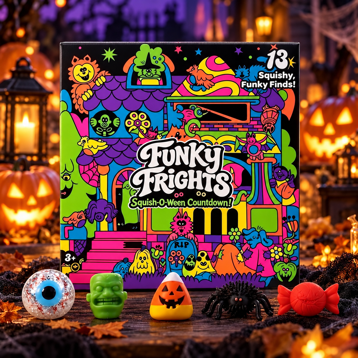 Halloween Stress Relief Advent Calendar – Spooky Squishy Toys Countdown Mystery Gift Box