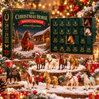 24-Day Horse Advent Calendar – Cute Mini Horse Ornaments Christmas Countdown Mystery Gift Box