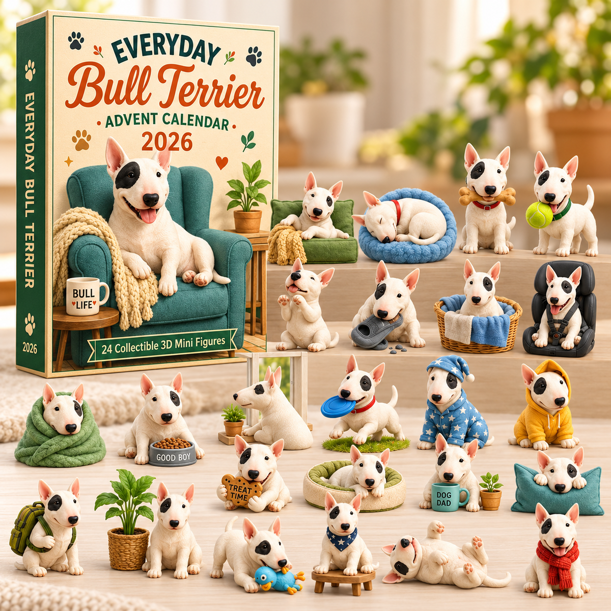 24-Day Dog Advent Calendar – Cute Puppy Ornaments Christmas Countdown Mystery Gift Box