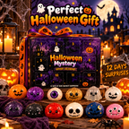 12-Piece Halloween Squishy Advent Calendar – Cute Ghost & Pumpkin Slow Rising Stress Relief Mystery Box