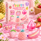 Fruit Squishy Mystery Box – 6-Piece Sensory Toy Set