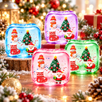 Christmas Ice Cube Squishy – Slow-Rising Sensory Toy with Snowflake Scene and Soft Gel-Like Feel