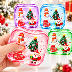Christmas Ice Cube Squishy – Slow-Rising Sensory Toy with Snowflake Scene and Soft Gel-Like Feel