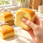 Hawaiian Bread Roll Squishy – Realistic Slow-Rising Sensory Squeeze Toy with Soft Dough-Like Texture