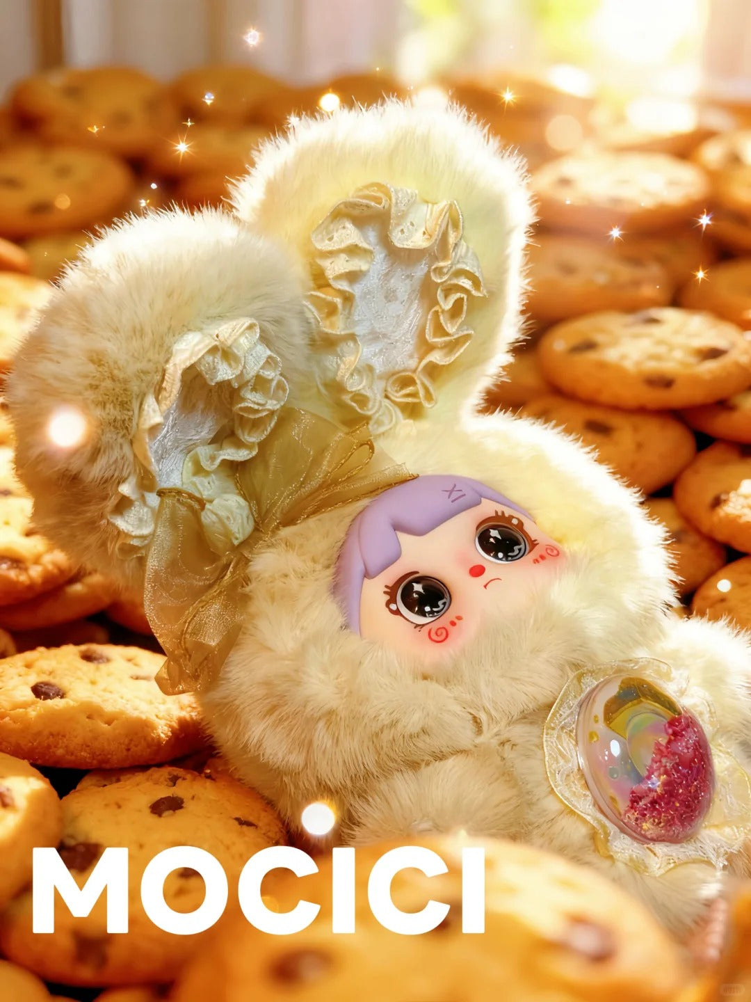Mocici "Cookie Bunny" Series - Gourmet Patisserie Mystery Plush with 3 Swappable Eye Plates: The Sweetest Bunny in the Bakery