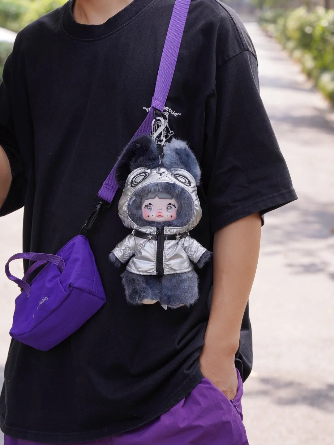 Nommi "Weather Forecast" 2-in-1 Plush Figure - Slim Edition 26cm Art Toy with Keychain Hook for Outdoor Photography