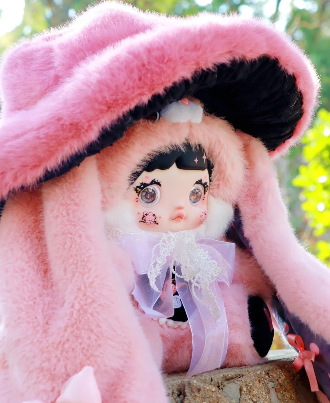 Nommi Mushroom Hat Series 400% Large Plush Blind Box - Collectible Forest Edition with 3 Interchangeable Eye Styles
