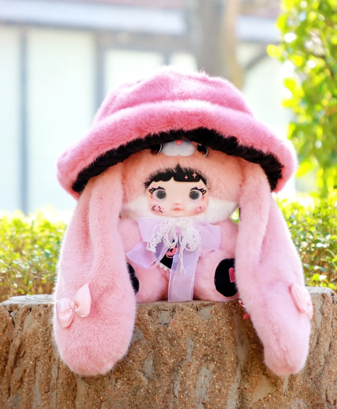 Nommi Mushroom Hat Series 400% Large Plush Blind Box - Collectible Forest Edition with 3 Interchangeable Eye Styles