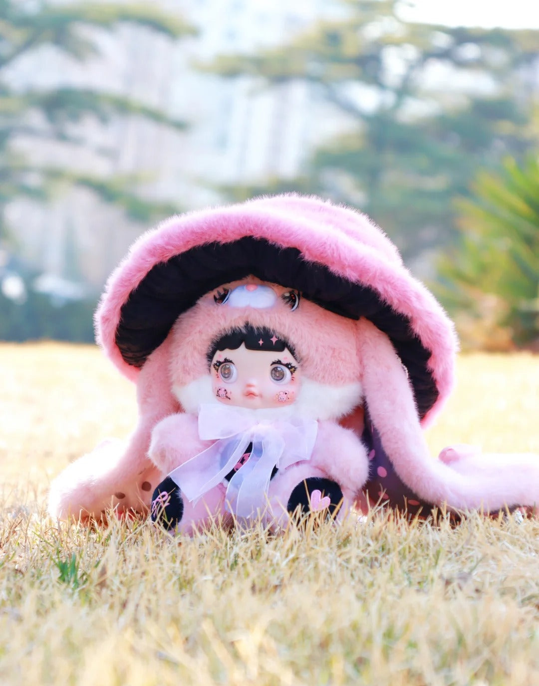 Nommi 400% Large Mushroom Hat Blind Box - Giant Magic Forest Series Mystery Plush with 3-Way Movable Eyes