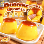 Caramel Pudding Squishy – Realistic TPR Dessert Sensory Squeeze Toy with Soft Texture