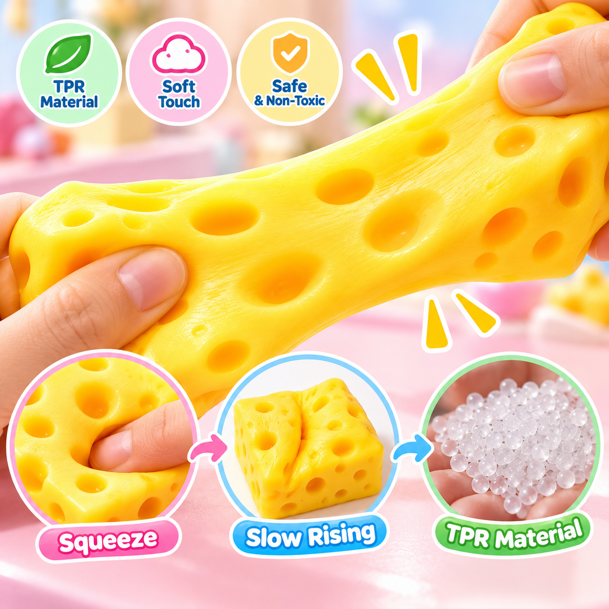 6-Piece Squishy Fidget Toy Box – Cute Stress Relief Sensory Gift Set