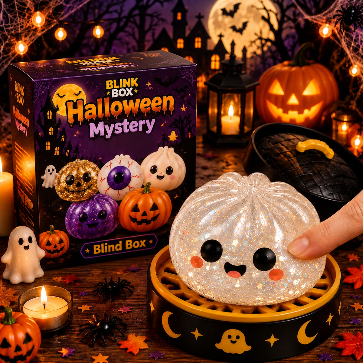 Cute Halloween Ghost Squishy Toy – Soft Squeeze Stress Relief Fidget Toy