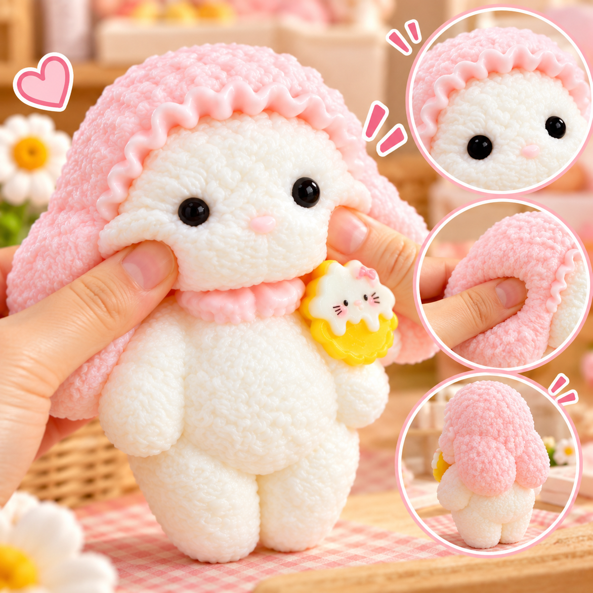Lop-Eared Bunny Squishy – Food-Grade Silicone Sensory Toy