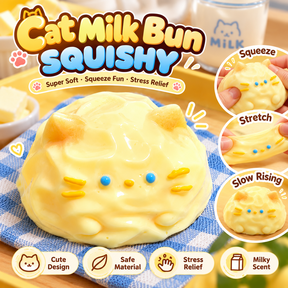 Cute Angel Animal & Strawberry Squishy Mystery Box – TPR Slow Rising Stress Relief Fidget Toy