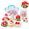 Christmas TPR Squishy Toys Gift Set with Storage Box & Stickers – Cute Soft Sensory Toys for Kids