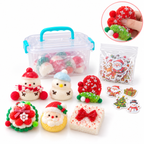 Christmas TPR Squishy Toys Gift Set with Storage Box & Stickers – Cute Soft Sensory Toys for Kids