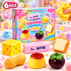 6-Piece Squishy Fidget Toy Box – Cute Stress Relief Sensory Gift Set
