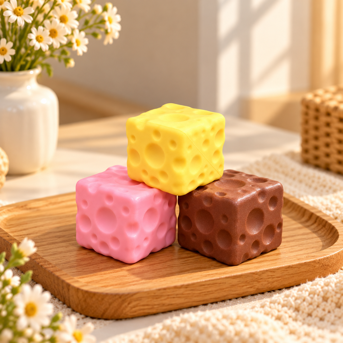 Cheese Squishy Mystery Box – Soft Slow-Rising Sensory Toy