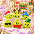 24-Day Christmas Advent Calendar – Funny Green Dumpling Squishy Surprise Box