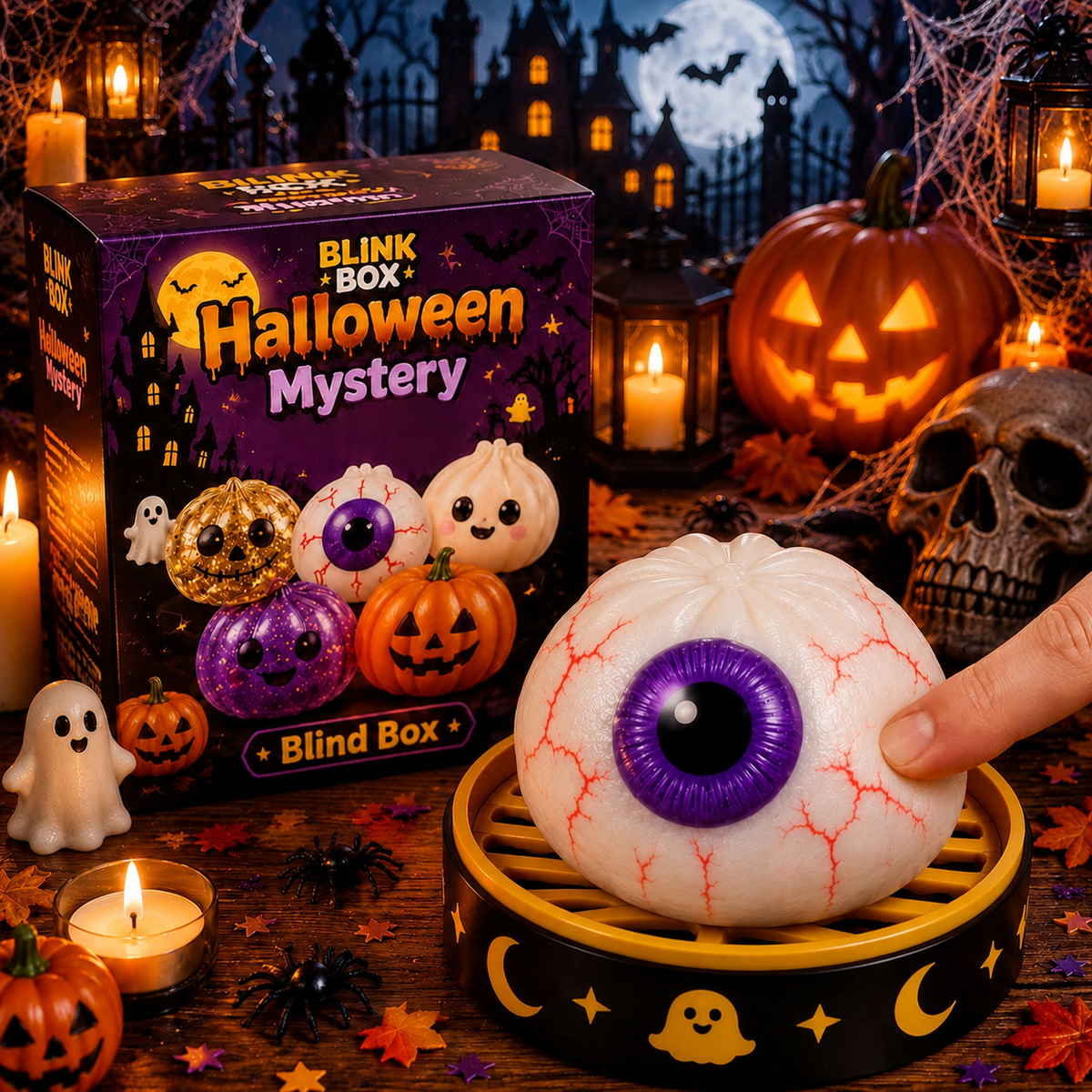 Cute Halloween Ghost Squishy Toy – Soft Squeeze Stress Relief Fidget Toy