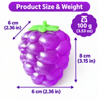 Realistic Grape Squishy – Translucent Slow-Rising Sensory Squeeze Toy with Soft Gel-Like Texture