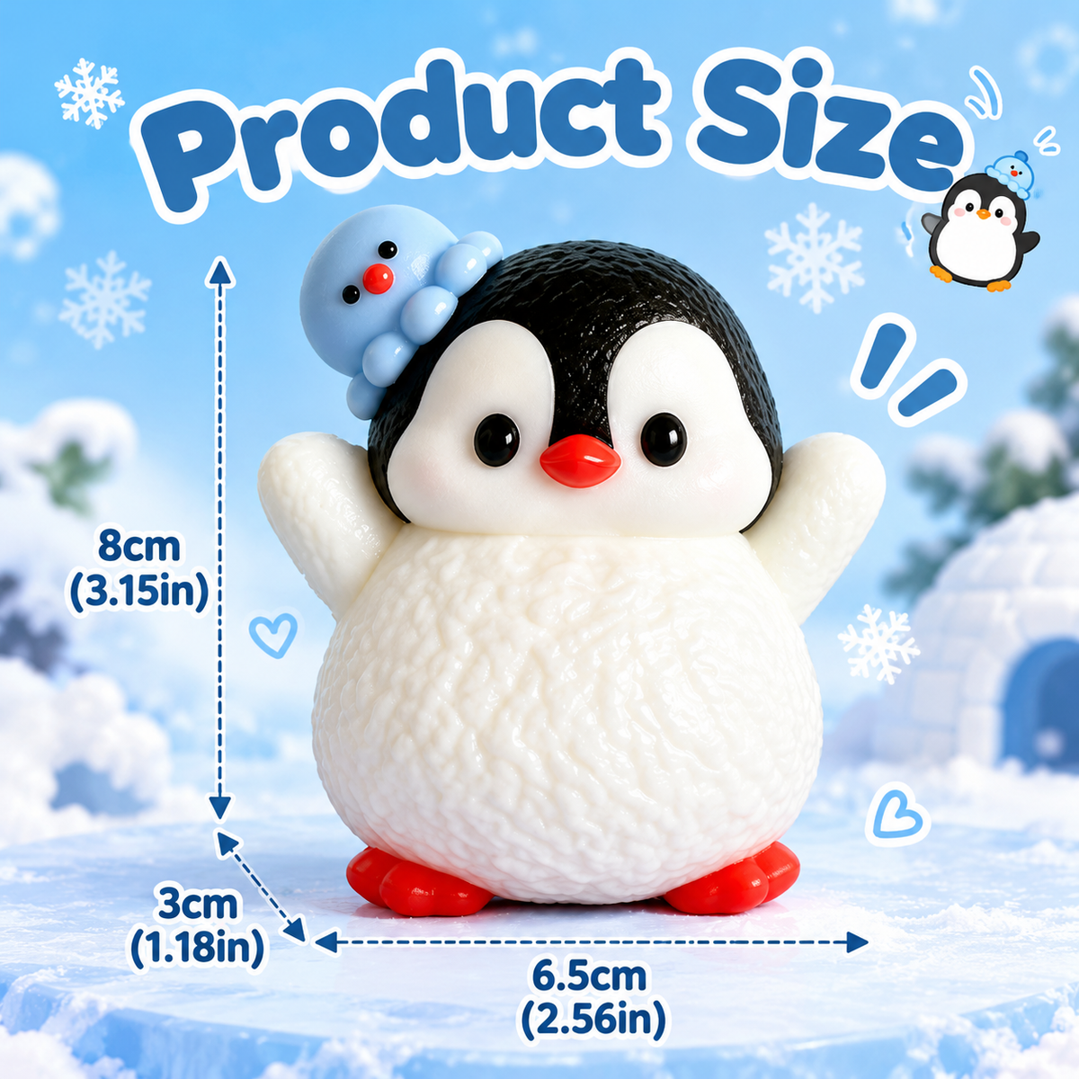 Cute Penguin Squishy – Food-Grade Silicone Sensory Toy