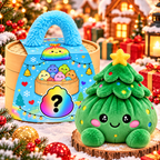 Christmas Dumpling Plush Mystery Box – Cute Cotton Stuffed Dumpling Toys with Steamer Basket Gift Set