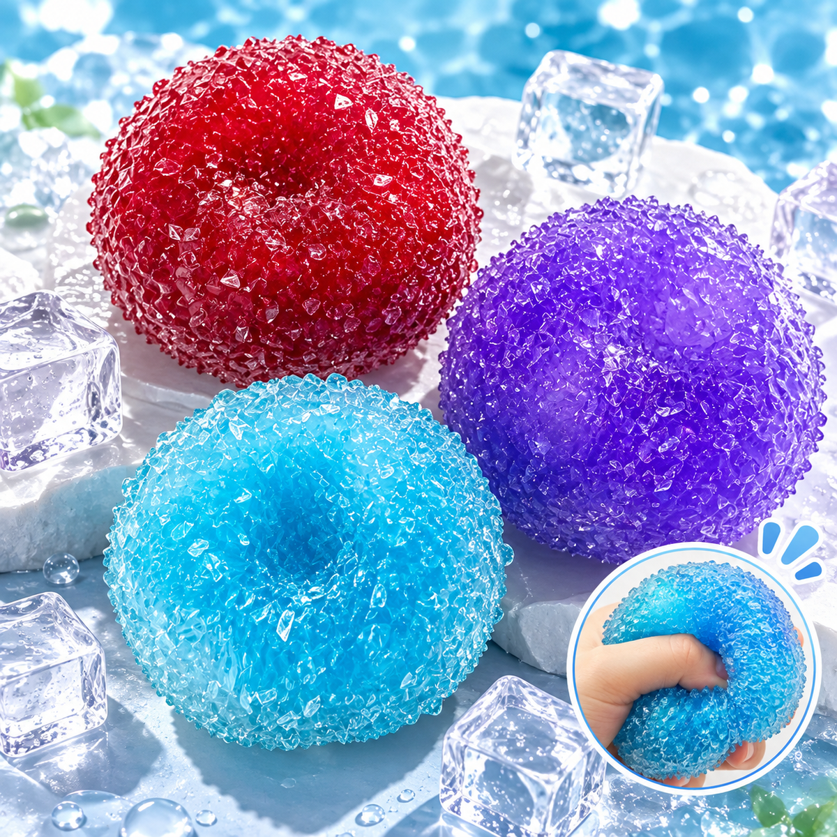 Realistic Yangmei Berry Squishy – 6cm TPR Fruit Sensory Squeeze Toy with Soft Texture